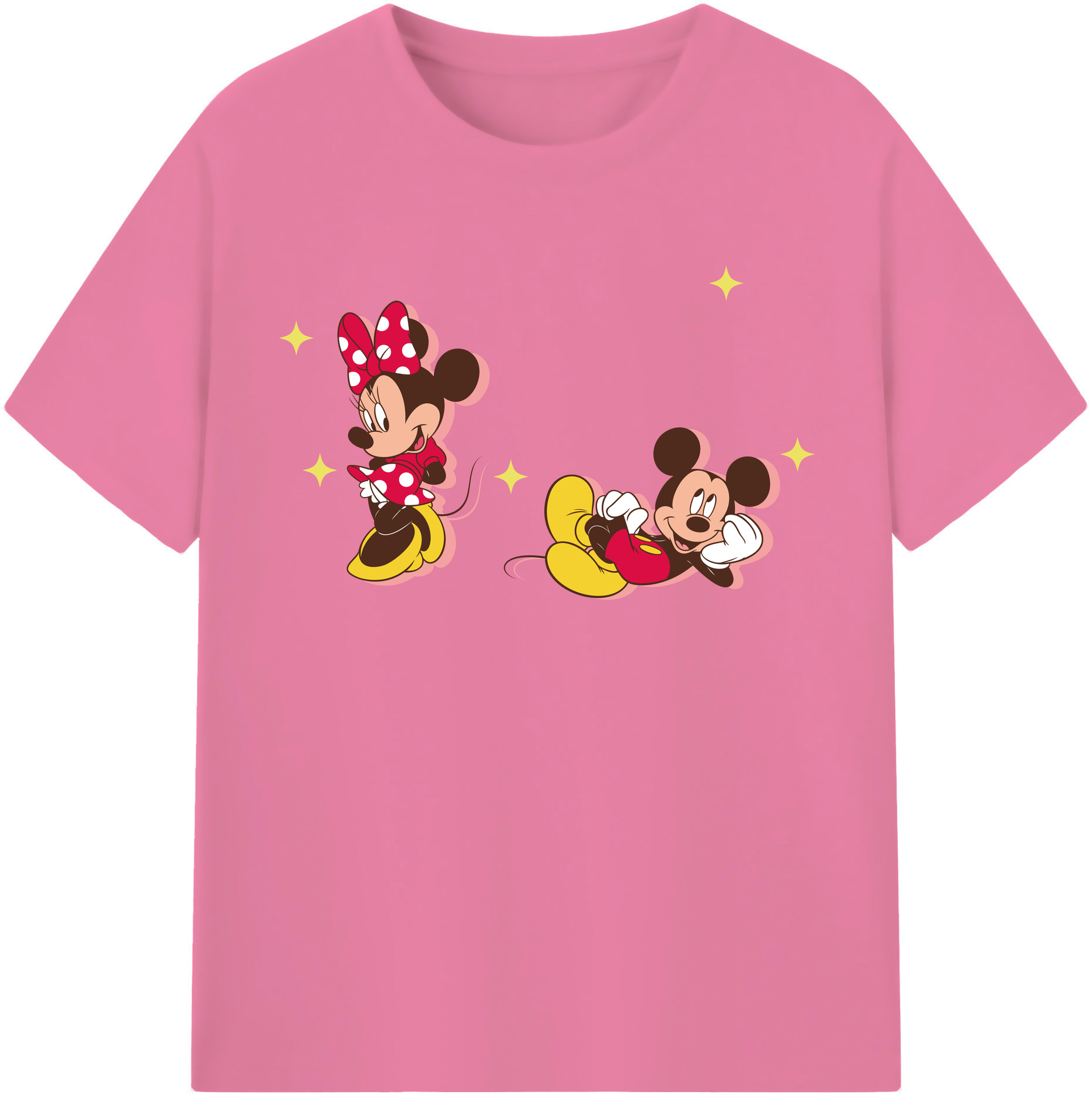 （画像用） ミッキーマウス Mickey Mouse 綿100％半袖Tシャツ（フロントプリント）